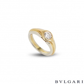 Bvlgari White & Yellow Gold Diamond Ring 0.50ct H/VS2